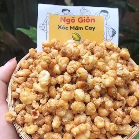 Ngô Giòn Xóc Mắm Cay, Thơm, Giòn, Ngòn, Cay Cay, Tròn Vị, Túi 200gr.Shop bách hóa hạt dinh dưỡng