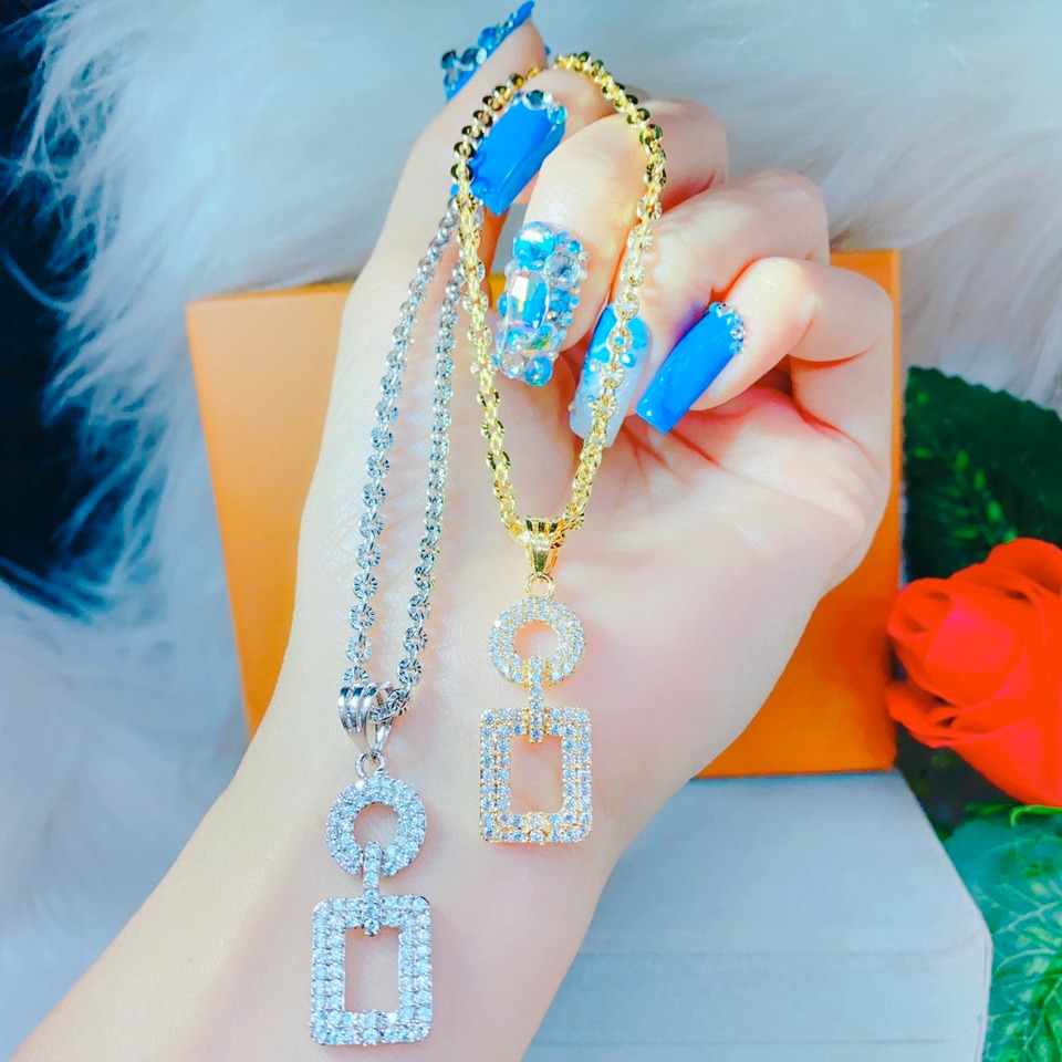 Dây Chuyền Mặt Đính Đá Hình Xéc Áo - D248 JURI SHOP - Không đen không dị ứng (Dây chuyền dài 47cm)