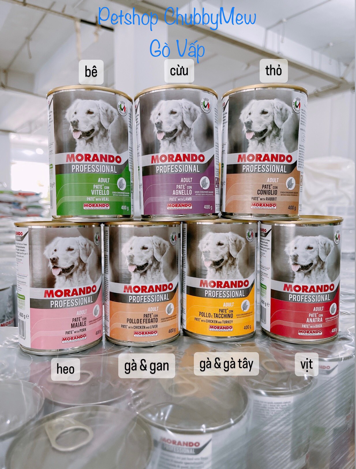 "Hoàn tiền đến 10%" Pate Morando cho chó 7 vị thơm ngon 400gr