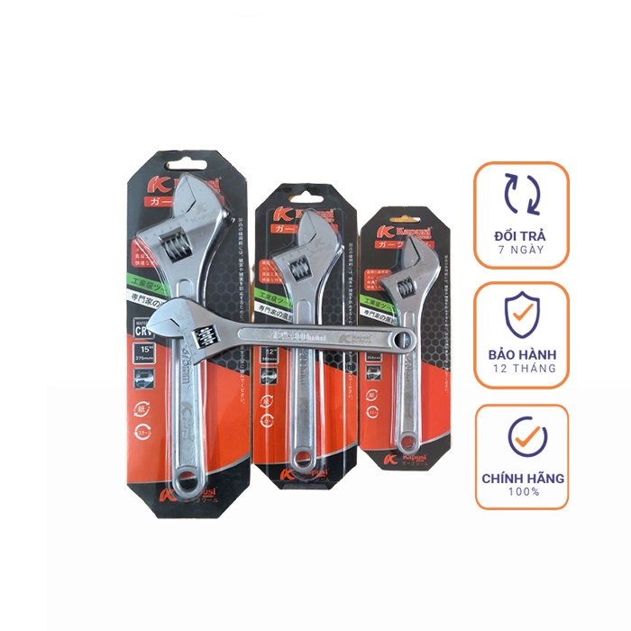 Mỏ lết trơn đa năng cao cấp hãng kapusi nhật bản đủ cỡ từ 8-10-12-15 , bh12 tháng tools and hardware
