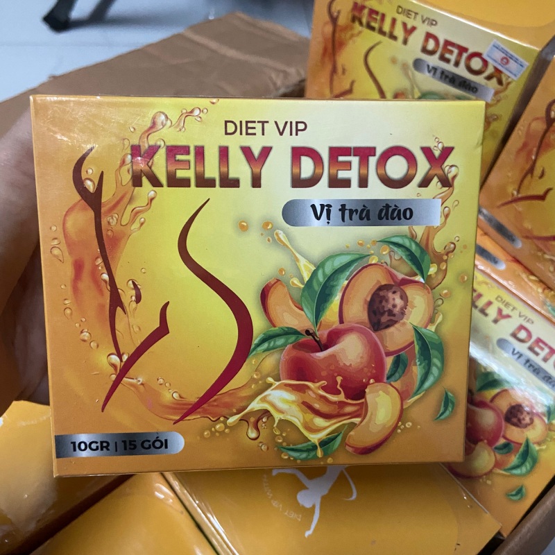 Trà đào kelly detox giảm cân chính hãng cty 100% date mới
