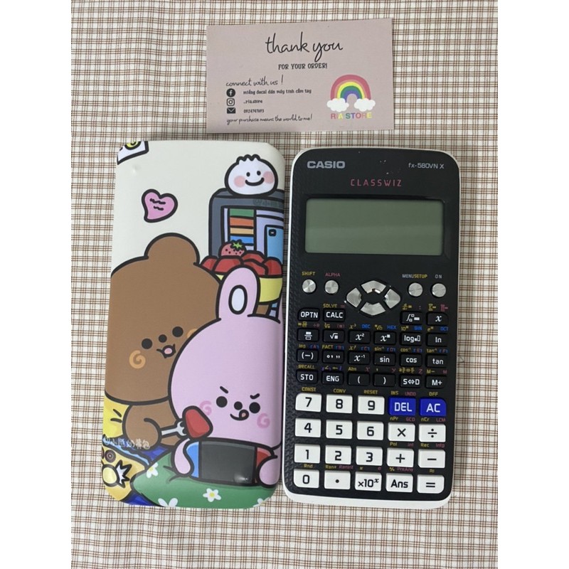 [HCM]Miếng decal dán máy tính cầm tay casio/vinacal in hình theo yêu cầu