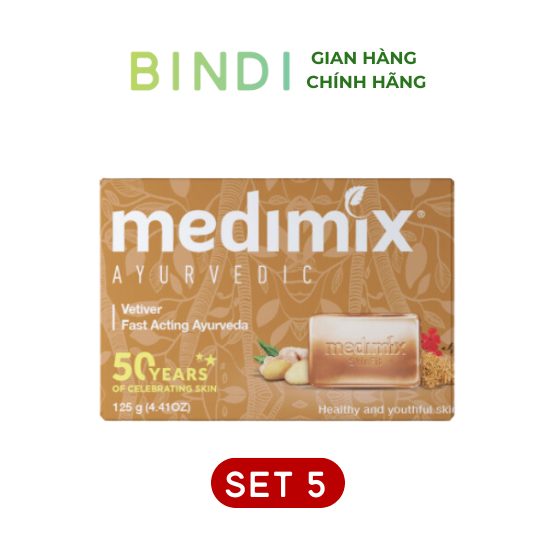 Set 5 Xà phòng Medimix Cỏ Hương Bài 125g/bánh