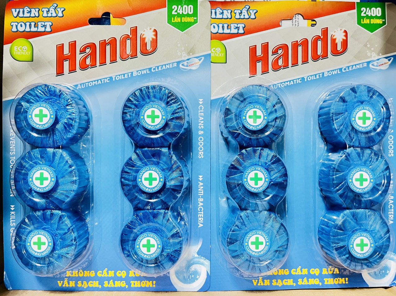 Bộ 2 vỉ gồm 12 viên thả bồn cầu khử mùi toilet Hando PNS387