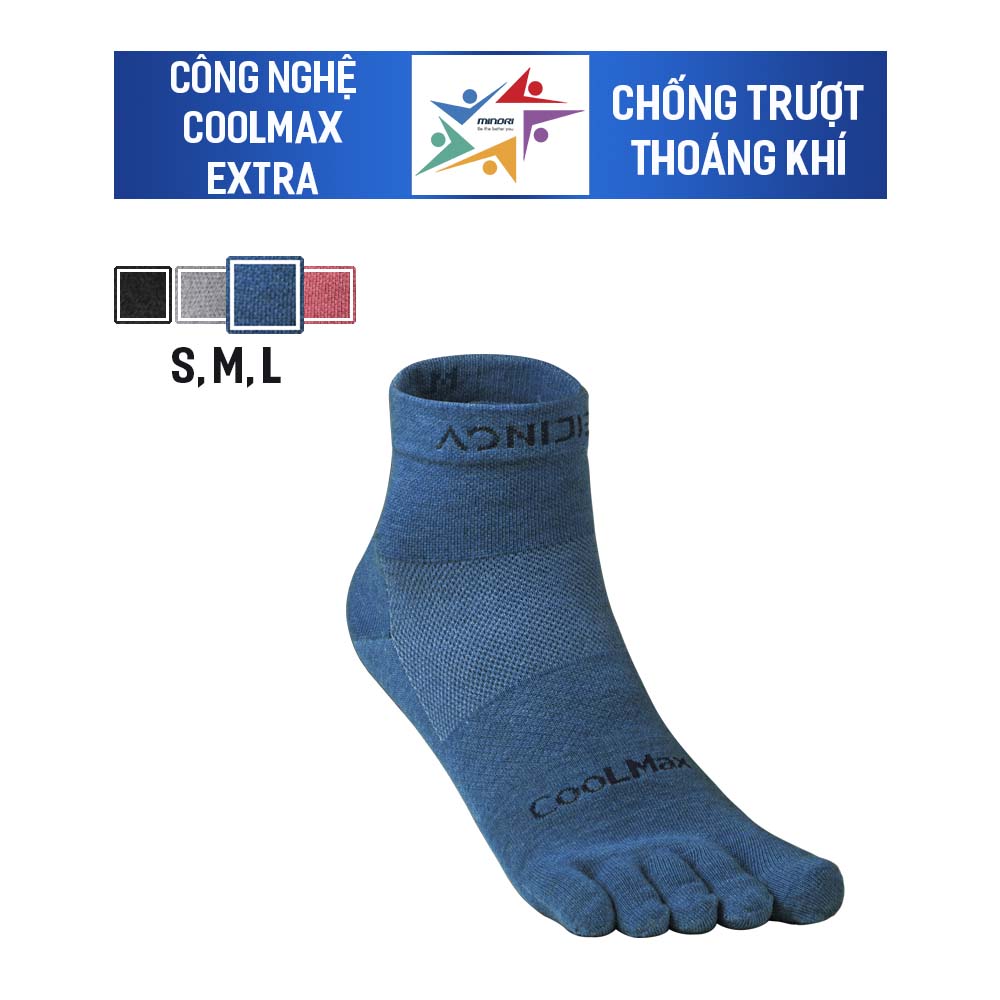 Tất vớ xỏ ngón thể thao Coolmax Aonijie E4109S - Cổ ngắn
