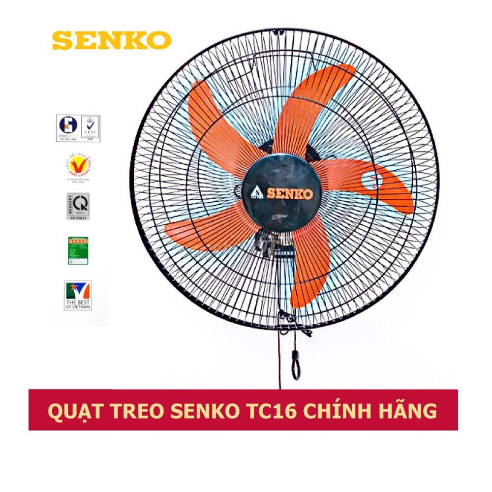 [HCM]Quạt treo tường Senko TC16 (Đen)