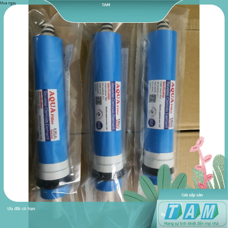 Màng lọc nước ro aqua filter 13 vòng cuốn tds 98%