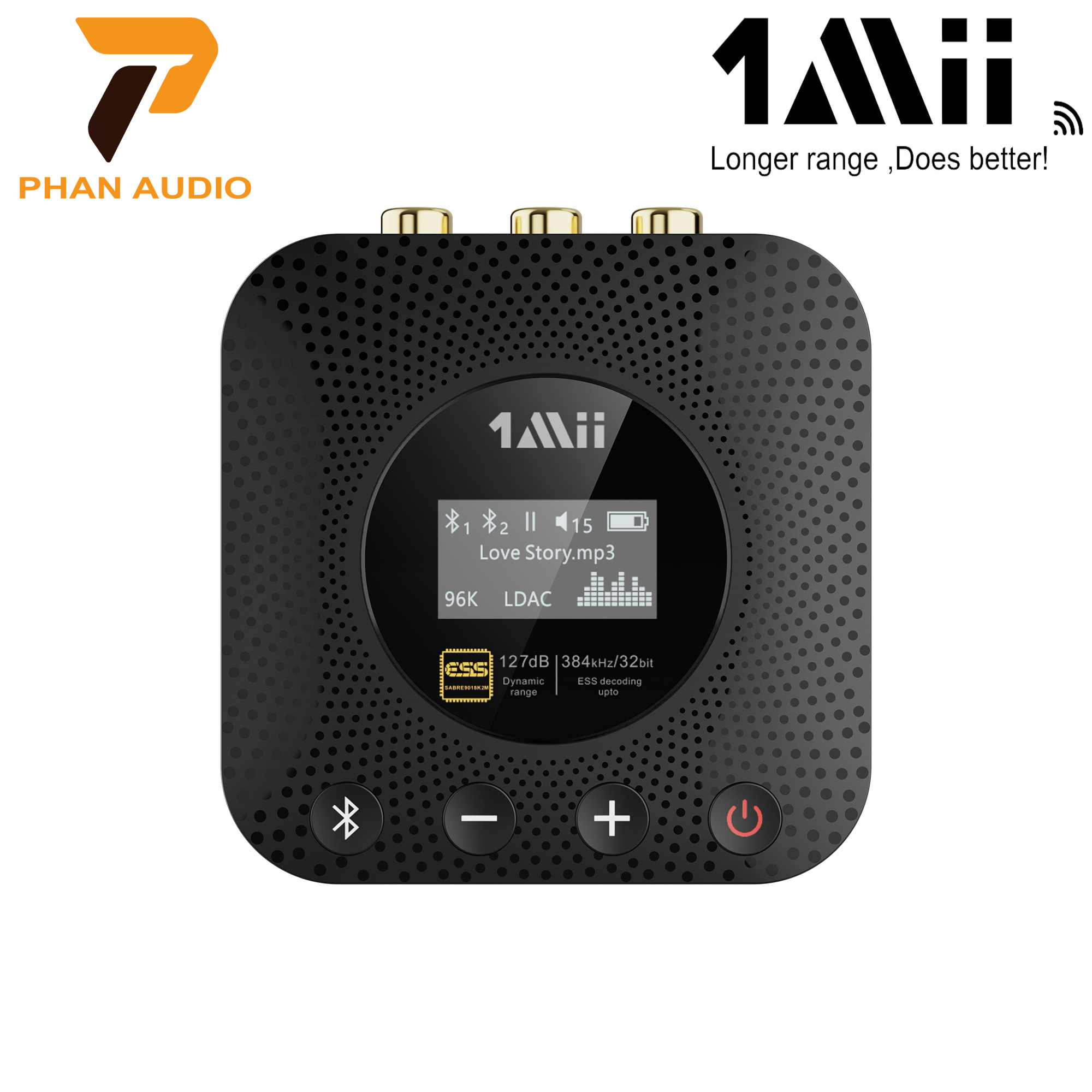 Thiết bị thu âm thanh bluetooth 1mii b06hd chuẩn ldac chip giải mã ess9018q2m