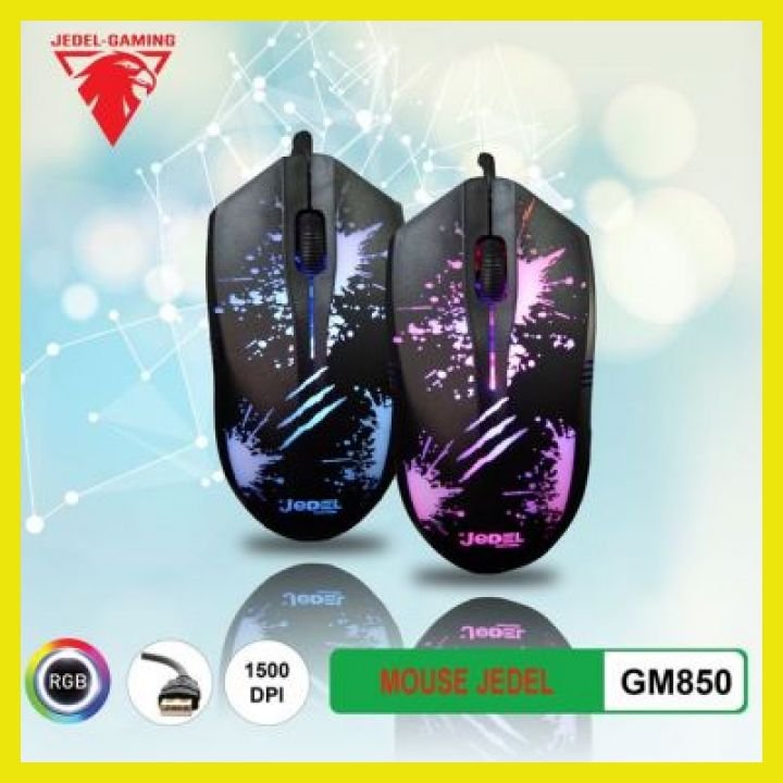 Chuột gaming, chuột có dây vi tính laptop Jedel GM850 đèn LED cho game thủ văn phòng