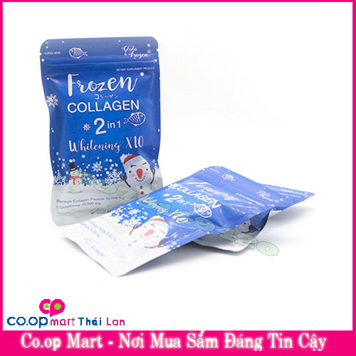 Viên uống Trắng Frozen Collagen 2 in 1 Whitening X10 Thái Lan