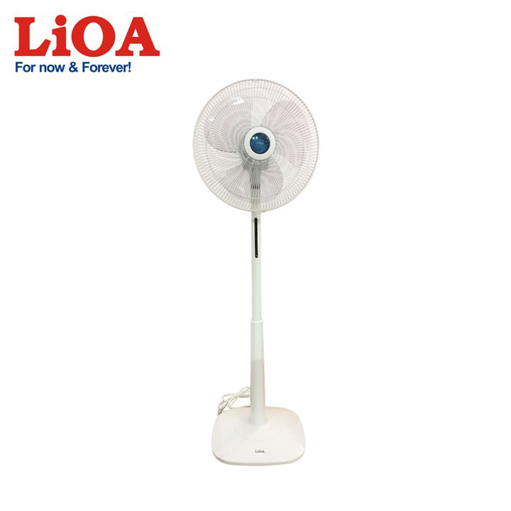Quạt đứng lioa có điều khiển và hẹn giờ từ xa 2 màu trắng và ghi sáng