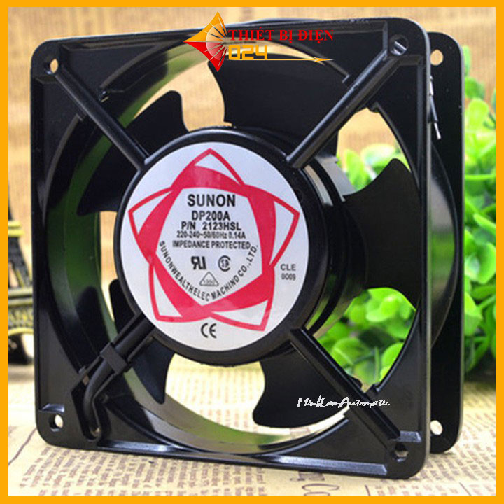 Quạt gió, quạt tản nhiệt  12x12 điện 220v kèm lưới bảo vệ  cánh quạt