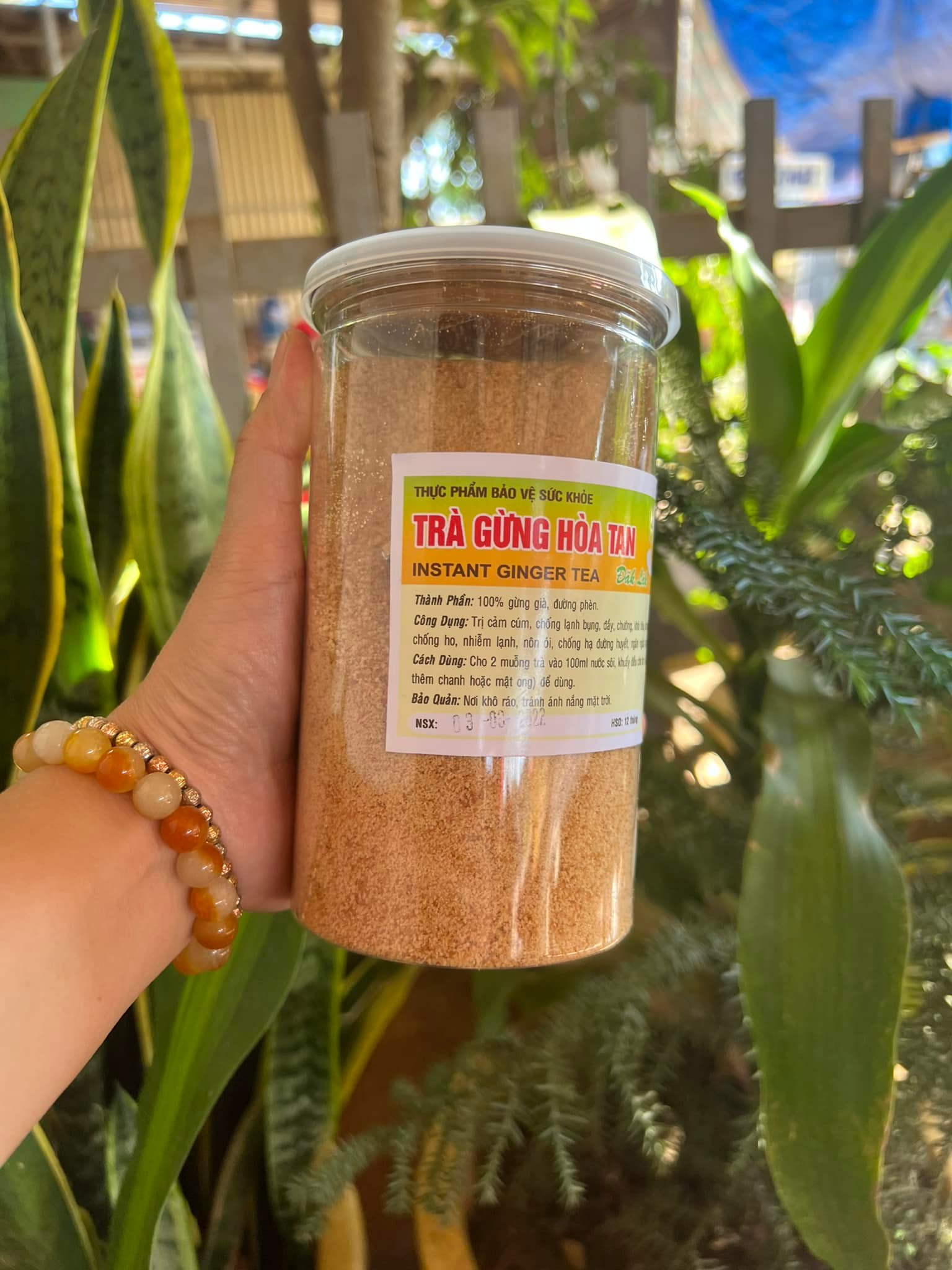 Trà gừng hoà tan daklak chuẩn sạch hot ginger-tght