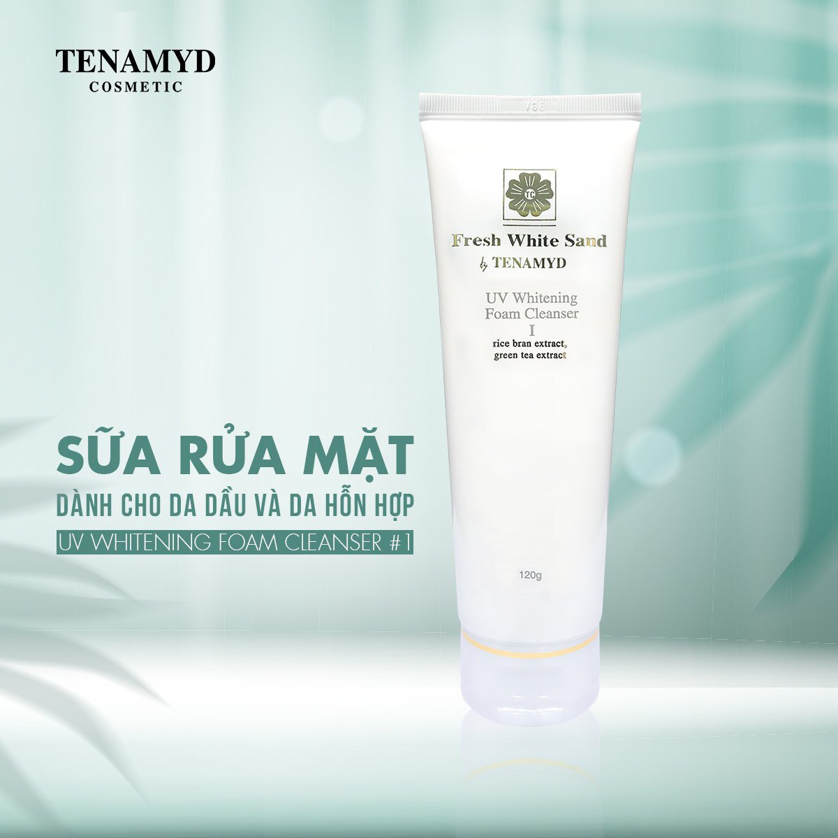 Sữa rửa mặt trắng da fresh white sand by tenamyd 120ml - số 1 cho da nhờn và da hỗn hợp