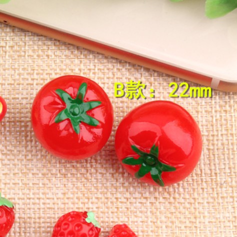 Cà Chua Trái Phụ Kiện Trang Trí Charm Slime
