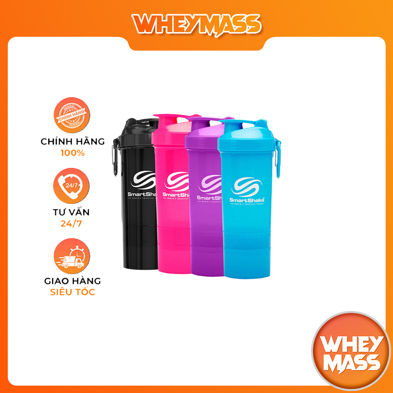 Bình lắc thể thao smart shaker l 3 ngăn 800ml - tpbs - chính hãng
