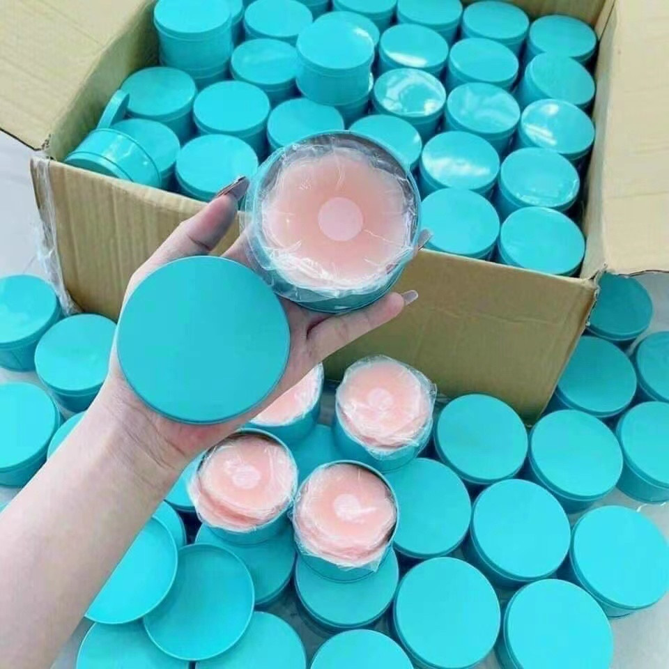 Hộp 10 miếng dán ngực silicon, miếng dán đầu ti silicon dùng nhiều lần