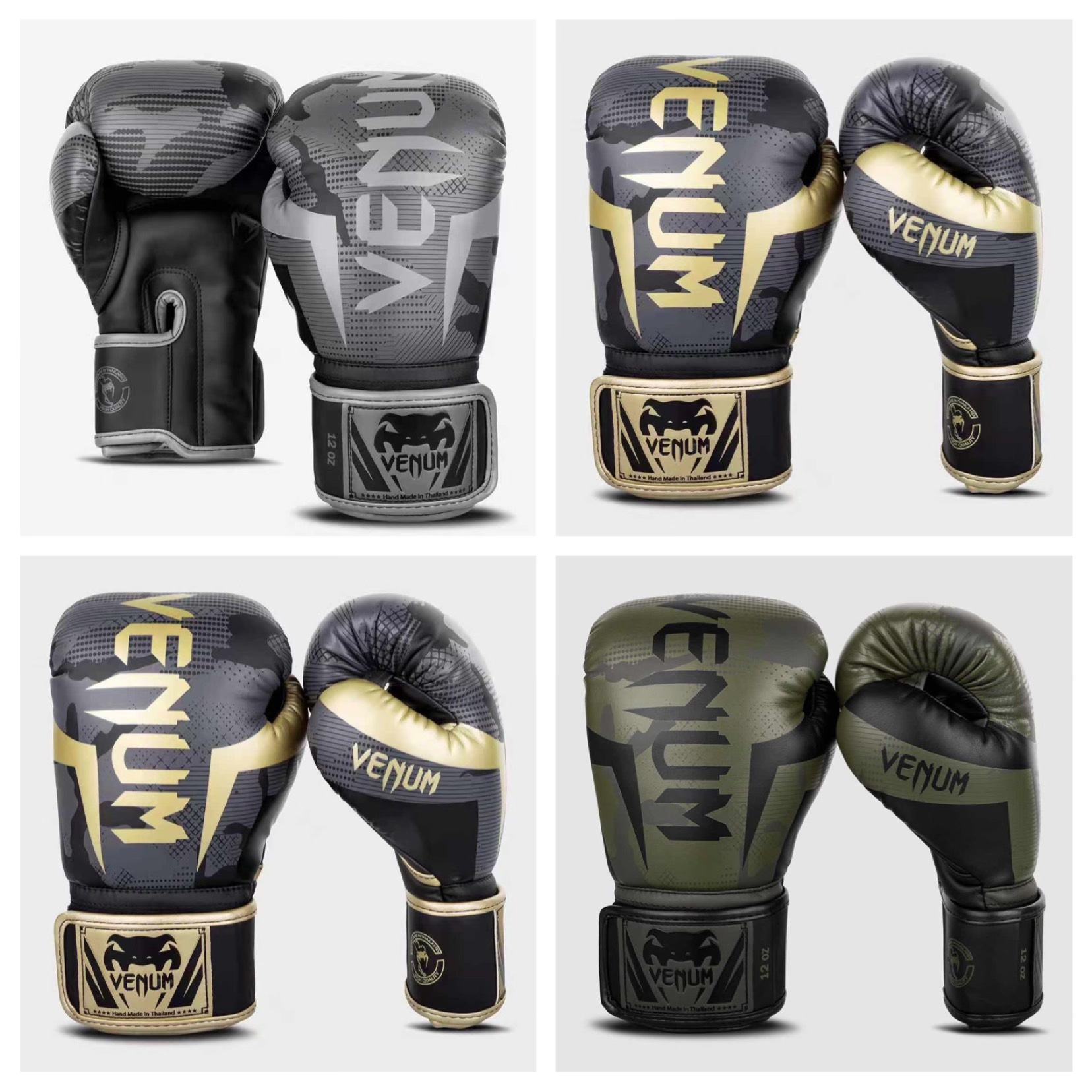 Găng boxing Venum size 10 mã 119 ghi xám