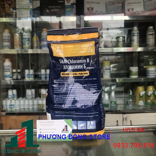 Hóa chất sát khuẩn S&M Chloramin B 25% (gói 1kg)