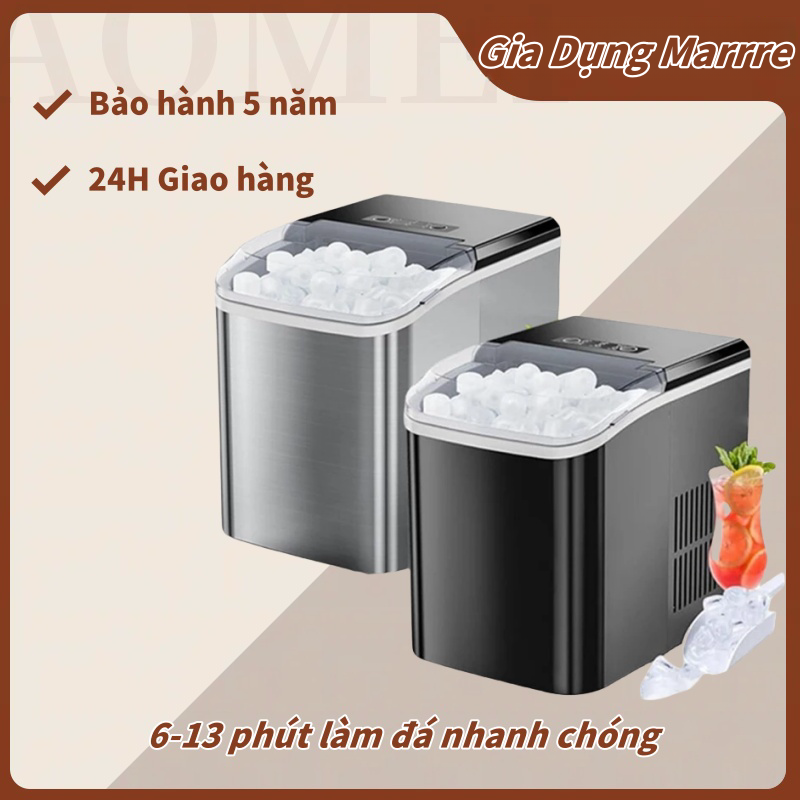 Máy làm đá mini công suất lớn hoàntoàn tự động 15kg đá Tạo Đá Siêu Tốc Trong 6 - 8 Phút BH12 Tháng 