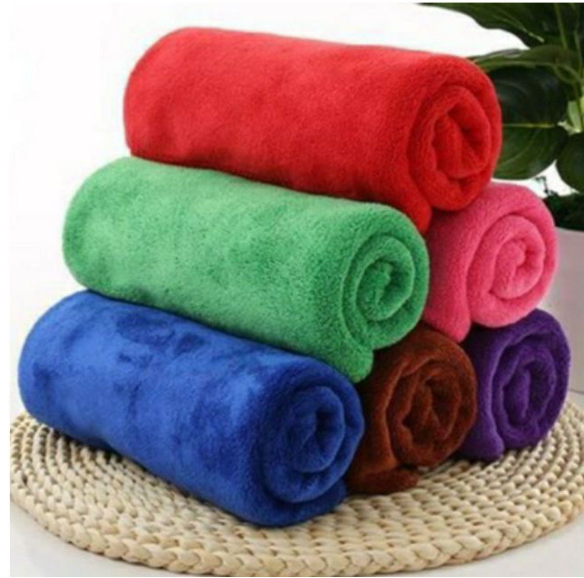 Khăn tắm cao cấp siêu thấm nước mềm mịn 35x75cm - giao màu ngẫu nhiên