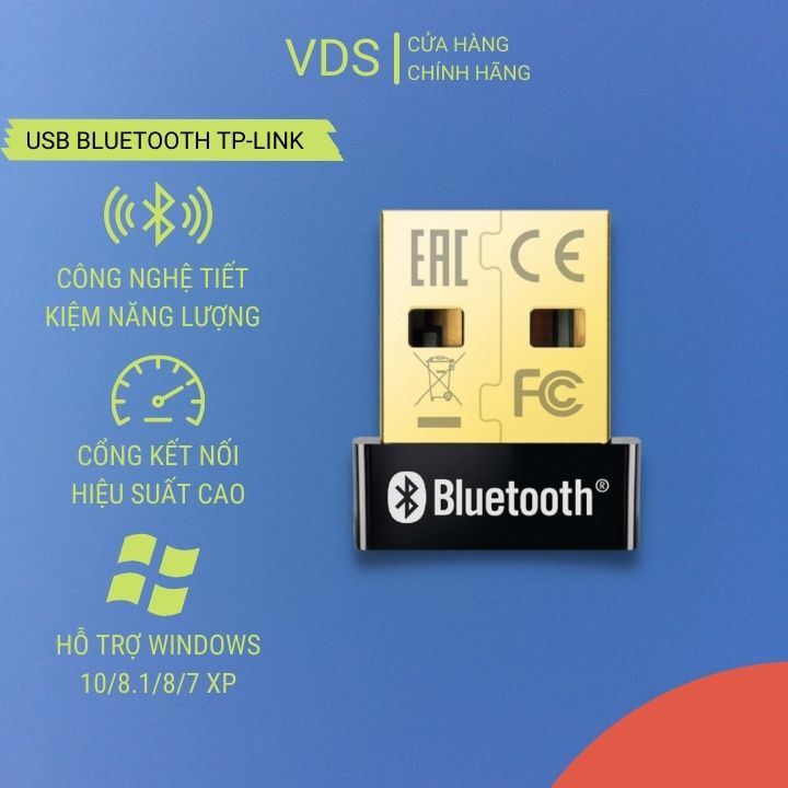 Usb bluetooth TP-Link UB400 4.0 dùng cho máy tính -Thiết bị kết nối bluetooth qua cổng usb chính hãng bảo hành 24 tháng