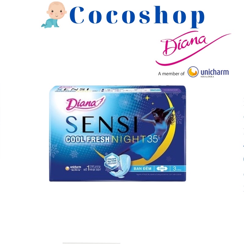 Bvs ban đêm sensi cool fresh 35cm 3 miếng