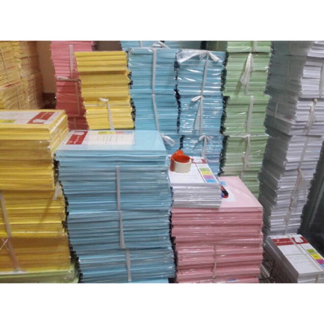 Bìa cứng đóng sổ A4, Bìa màu ngoại A4 tập 100 tờ