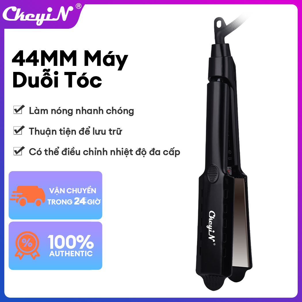 CkeyiN Máy Duỗi Tóc Tấm Làm Nóng Nhanh Máy Duỗi Tóc 44MM Với 5 Cài Đặt Nhiệt Độ Có Thể Điều Chỉnh
