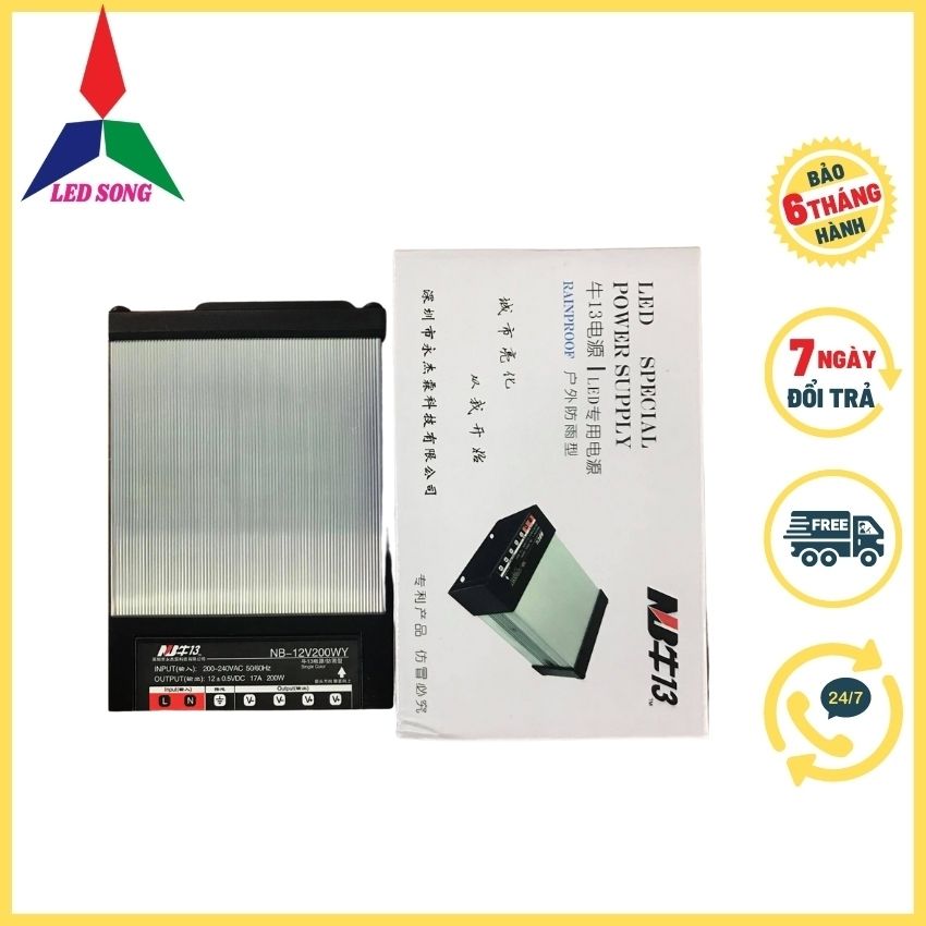 Nguồn 12v 17a 200w Ngoài Trời