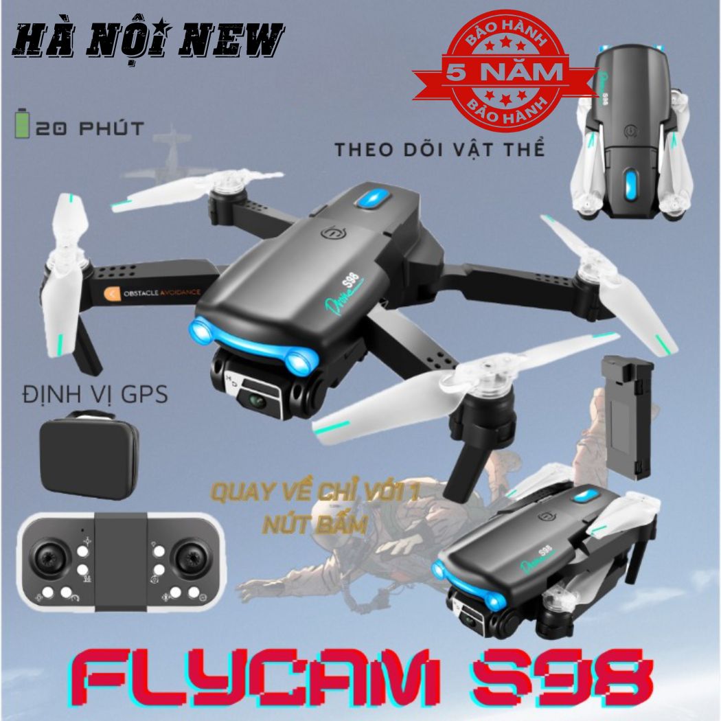 Flycam, Máy Bay Điều Khiển Từ Xa S98 Pro. Flycam giá rẻ, Drone camera 4k, Playcam, Flycam có camera, Fly cam giá rẻ, Play camera giá rẻ hơn F11 Pro 4k, Mavic 2 Pro, SG700, Air 2S, L900 pro, L106 pro, P9, P10, P11, P12 pro