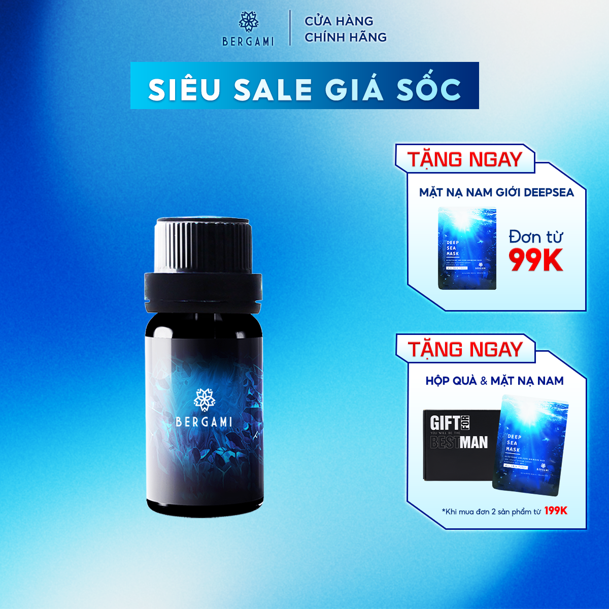 Nước Hoa Vùng Kín Nam Giúp Vùng Kín Luôn Thơm Tho Bergami Chocolate, Hương Thơm Nam Tính, Lưu Hương Lâu 10ml/chai