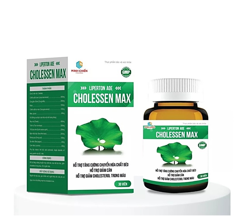 Viên uống Liperton Cholessen Max - Giảm mỡ máu, gan nhiêm mỡ, giảm béo hỗ trợ giảm cân, hỗ trợ giảm CHOLESTEROL trong máu - hiệu quả - thành phần 100% thảo dược - Hộp 30 viên chuẩn GMP Bộ Y tế