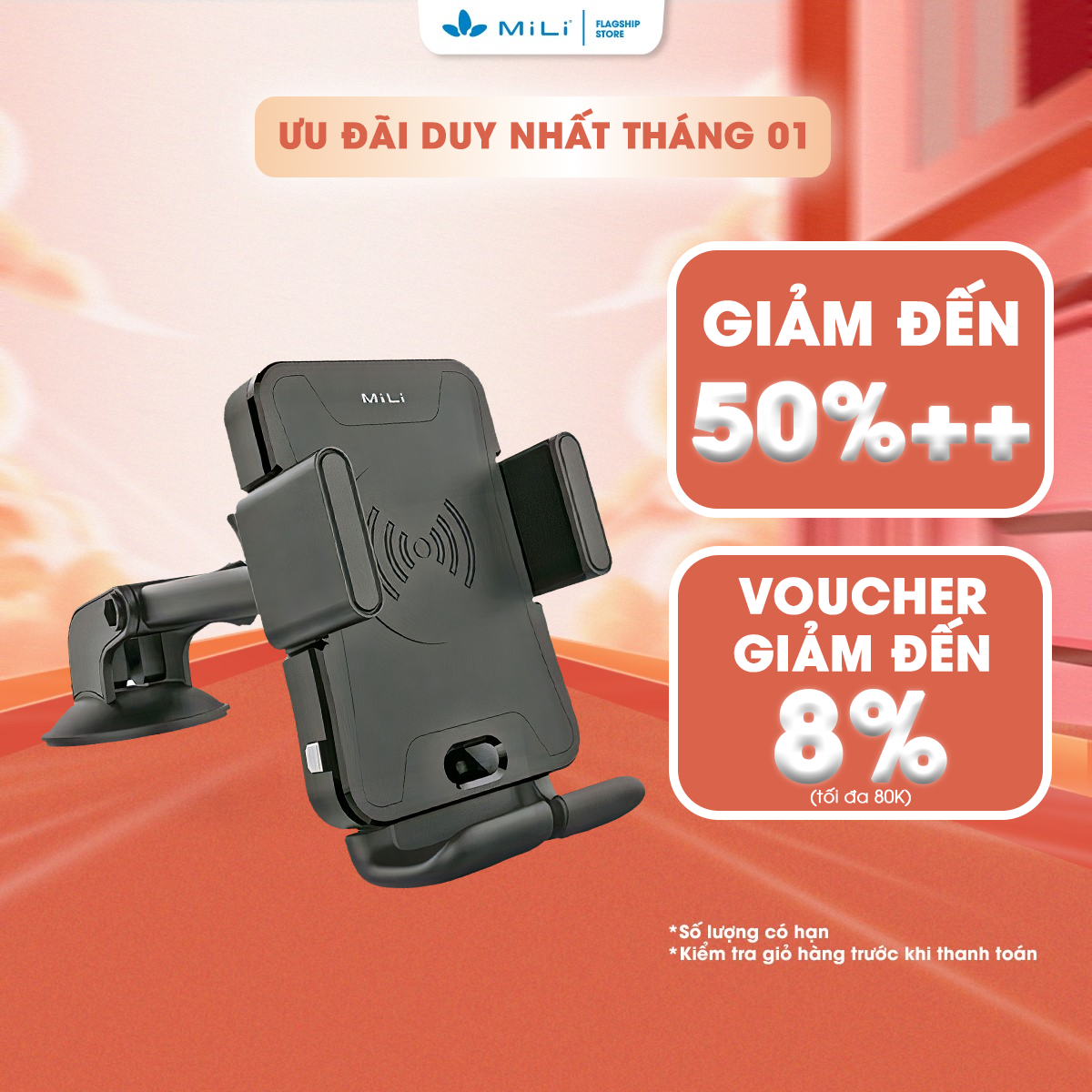 Sạc không dây ô tô 10W Carmate MiLi, cảm biến hồng ngoại tự động - HC-G15