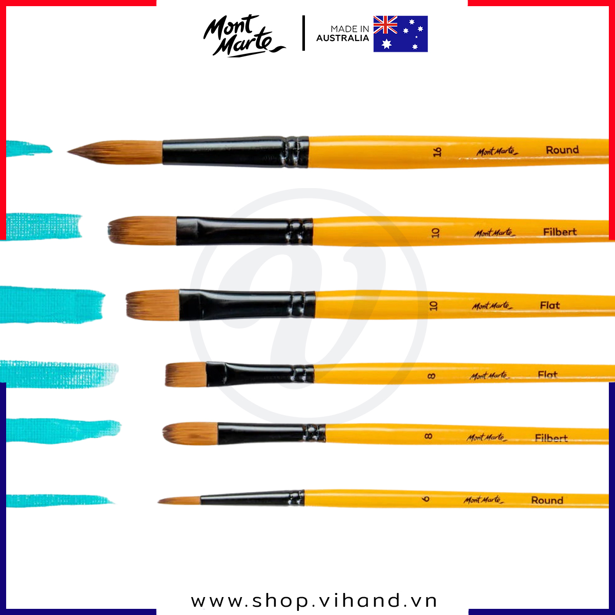 [HCM]Cọ vẽ màu acrylic chuyên dụng Mont Marte Gallery Series Brush giá rẻ