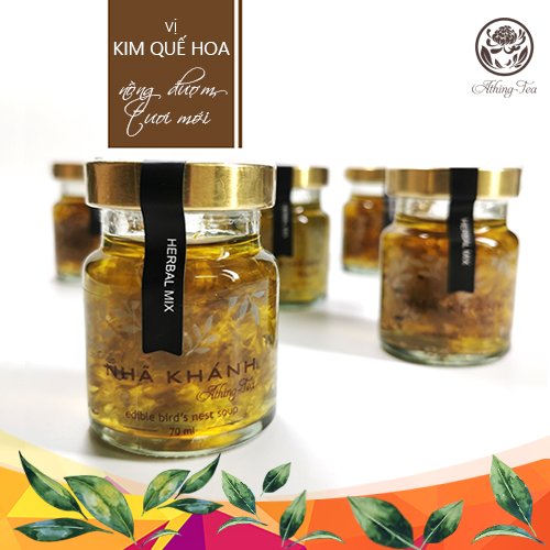 [HCM]Tổ yến nguyên chất chưng thảo mộc - vị KIM QUẾ HOA