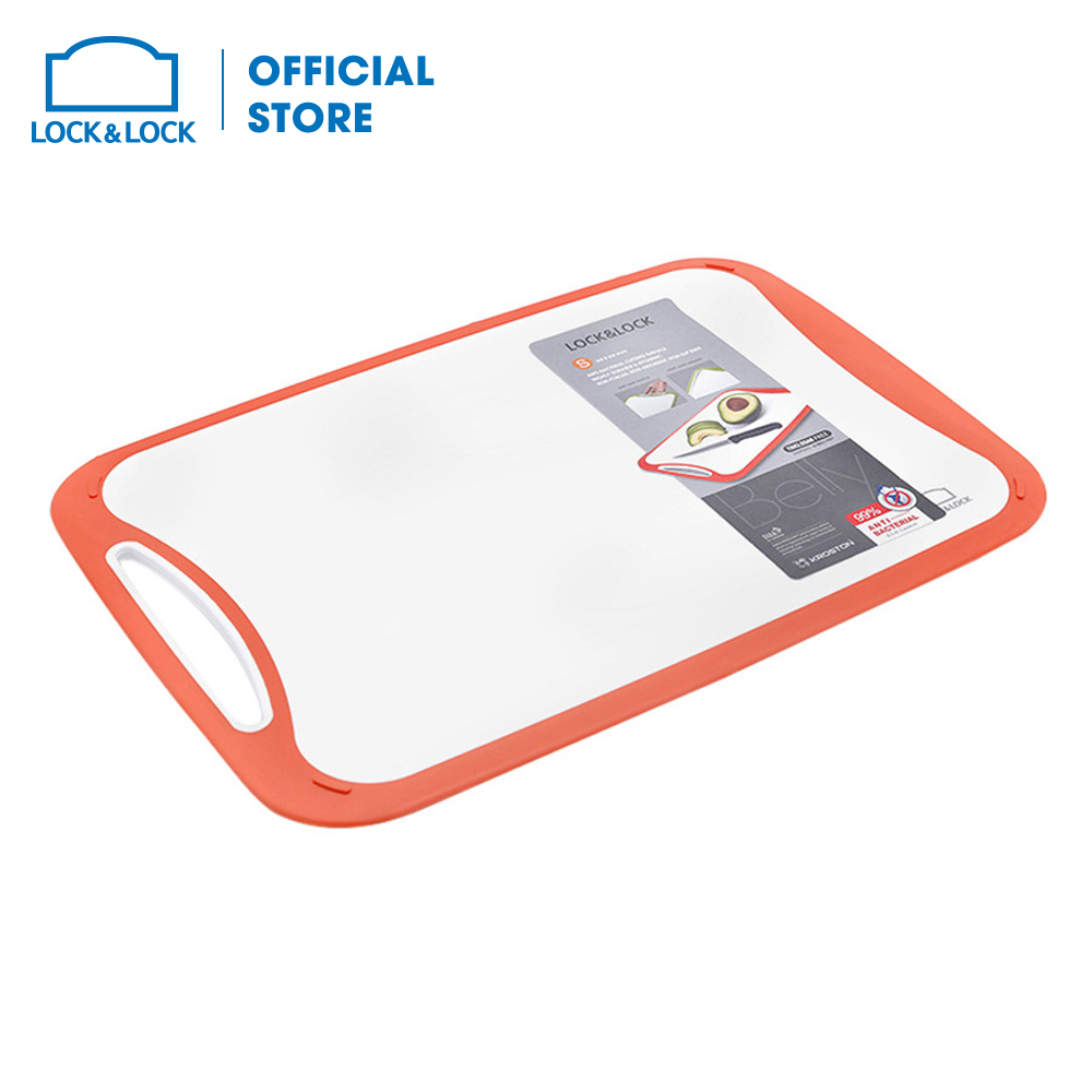 CSC514 - Thớt nhựa Lock&Lock Cookplus Anti Microbial loại Belly cỡ S