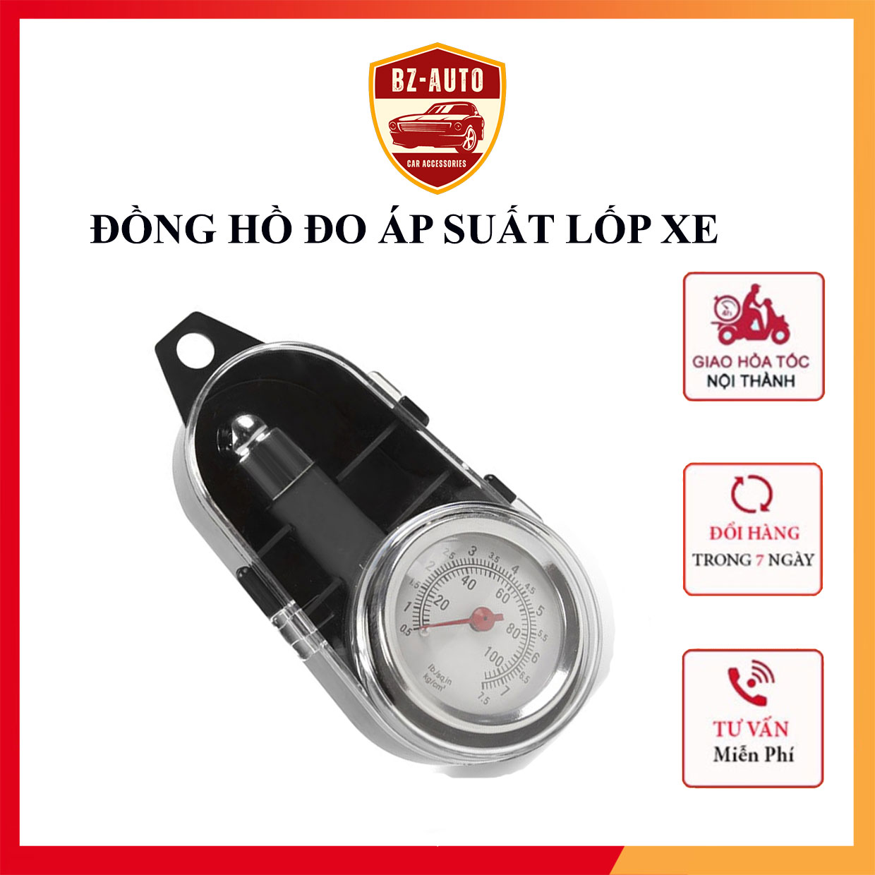 Đồng hồ đo áp suất lốp xe ô tô đồng hồ đo áp suất lốp xe máy
