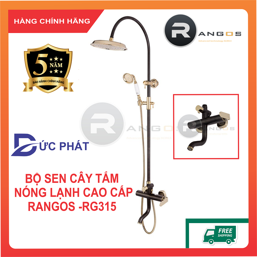 Bộ sen cây tắm cao cấp chính hãng Rangos RG-315