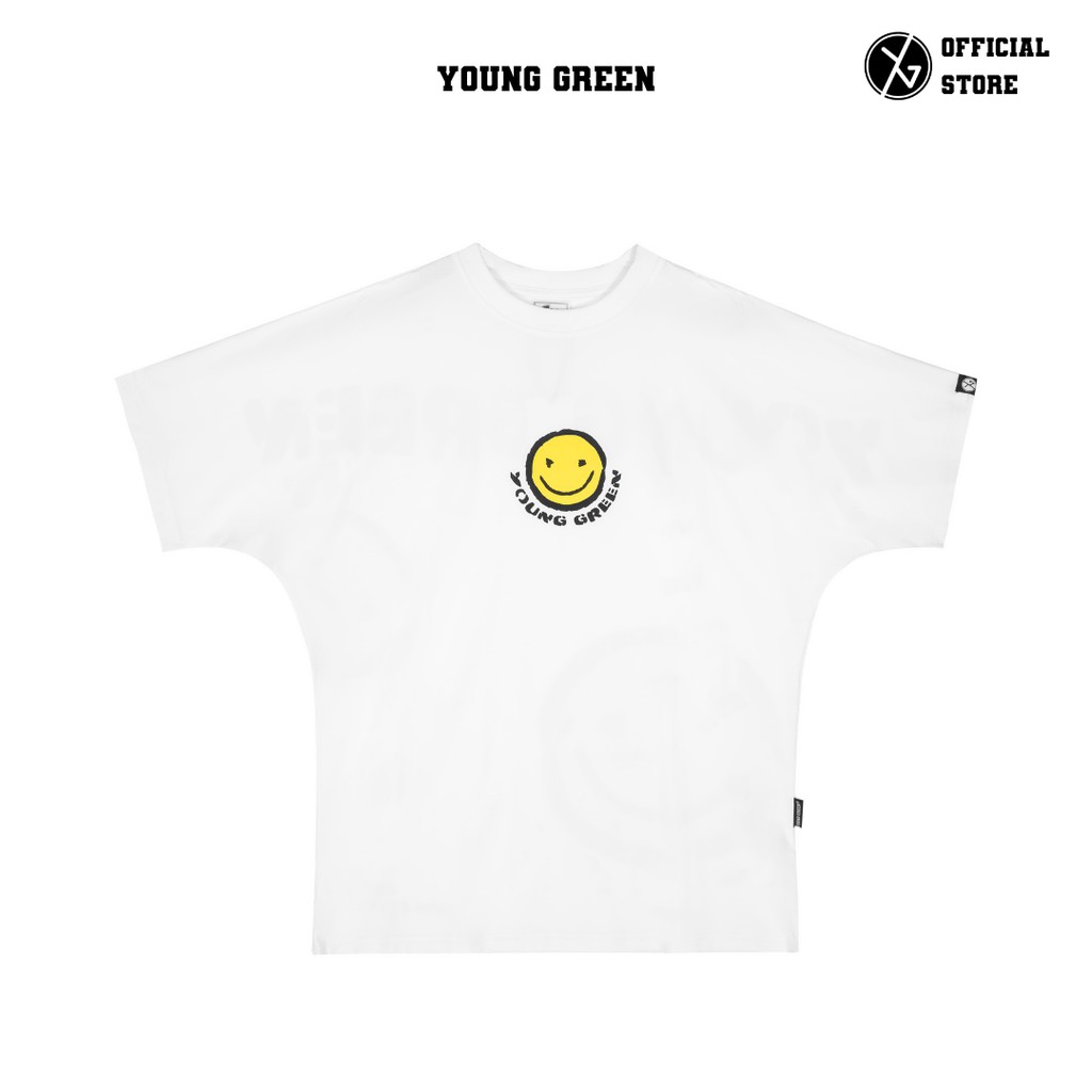 Áo thun young green face tee form oversized