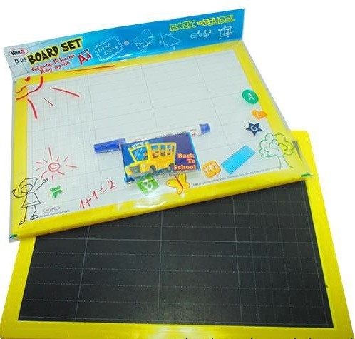 [HCM]Bảng học sinh 2 mặt kèm bút và xóa