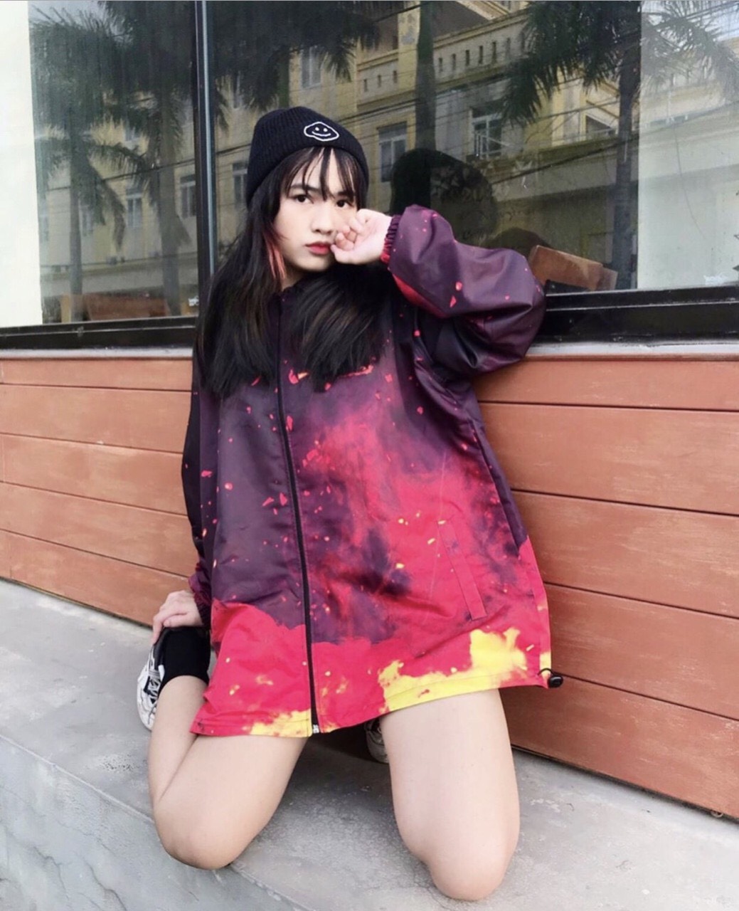 Áo khoát the zed phối màu form rộng snu