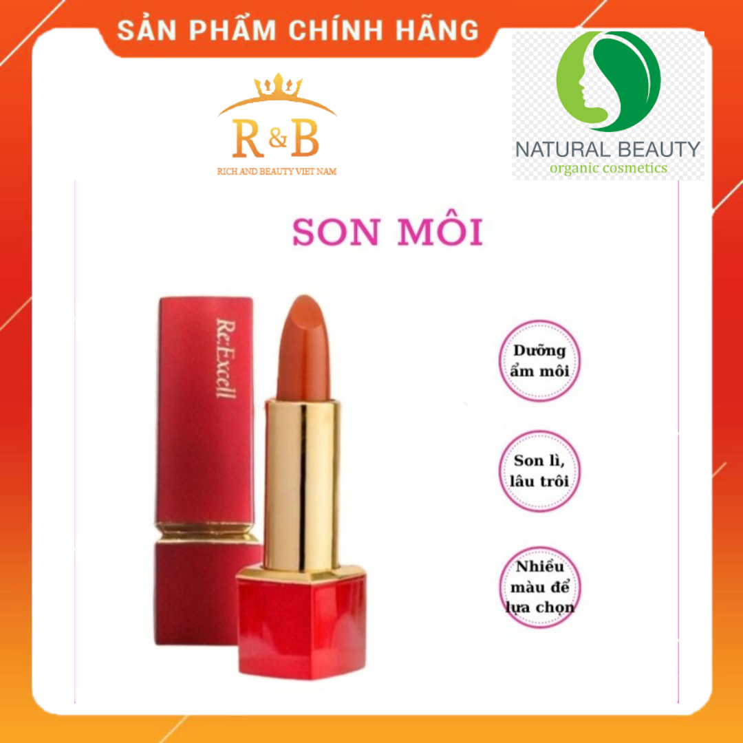 Son lì lipstick thiên nhiên không chì không thâm môi, 3,5g r&b nhập khẩu chính hãng hàn quốc