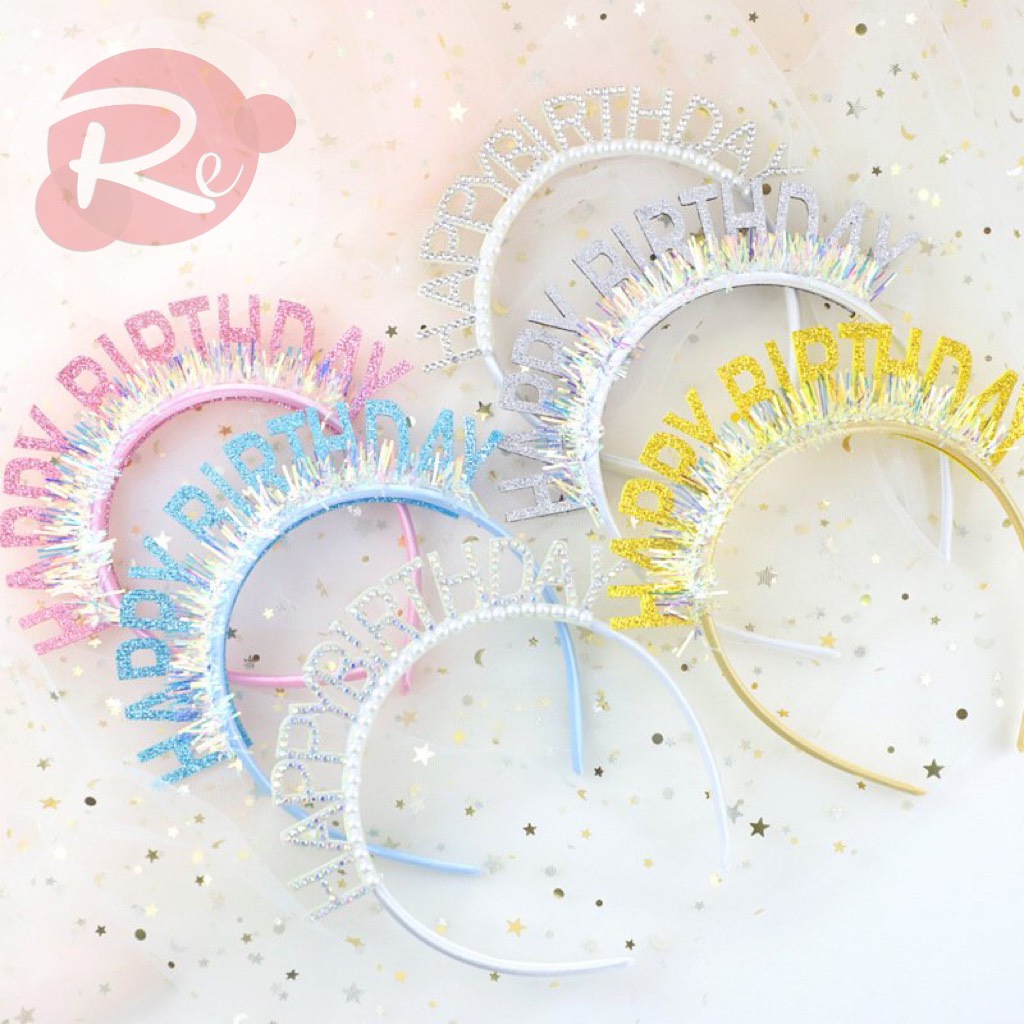 Bờm Happy Birthday - Trang trí bánh sinh nhật bánh kem