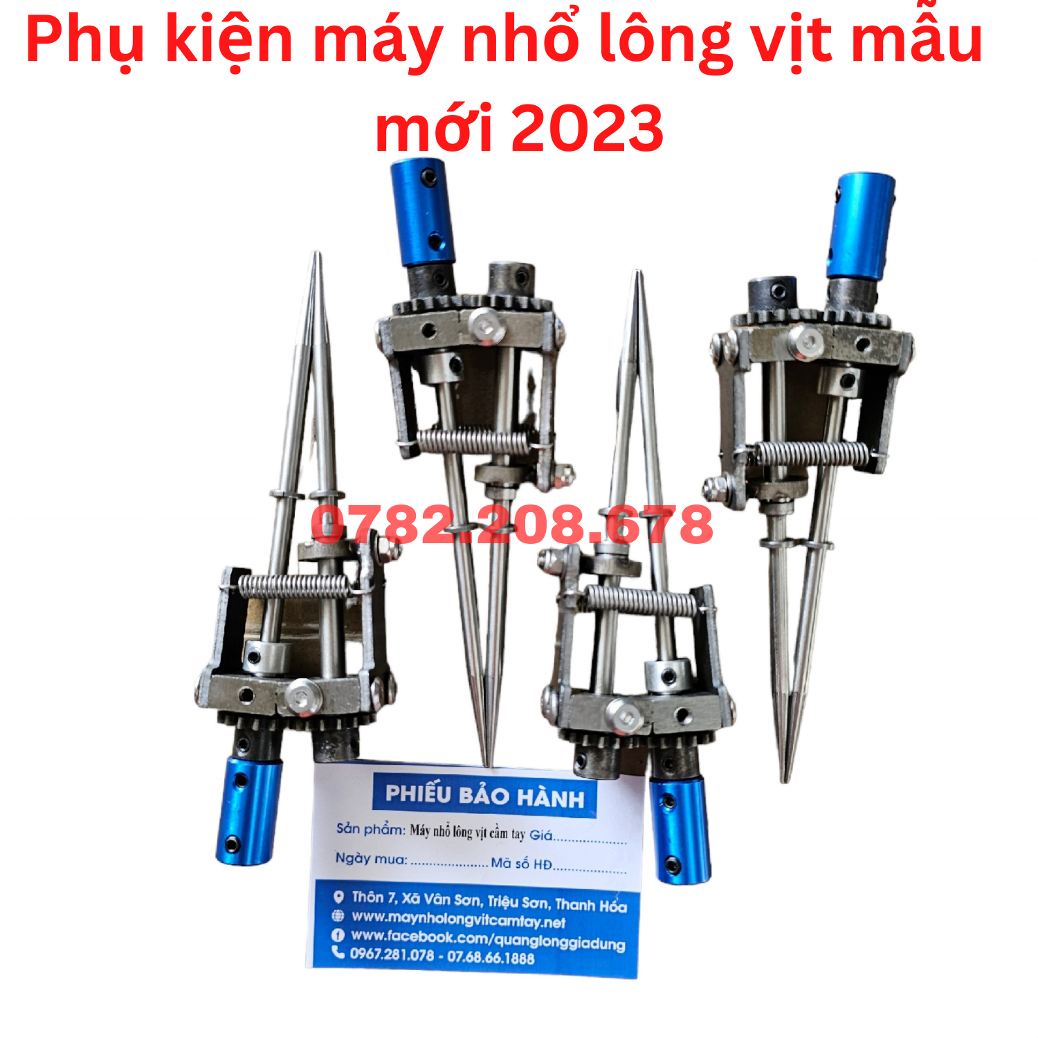 Bộ đầu kẹp máy nhổ lông vịt quanglong , phụ kiện máy nhổ lông vịt cầm tay quanglong