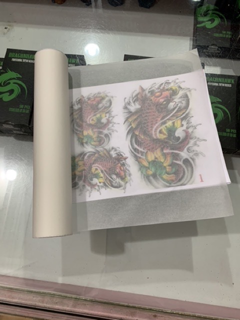 Cuộn giấy thiết kế hình xăm khổ A4 ..229k/1c/50m