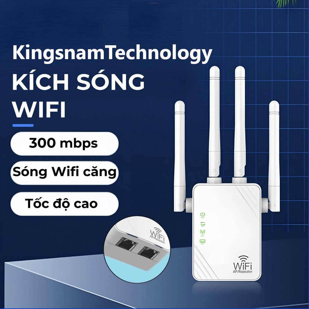  Kích Sóng Wifi 4 Râu Ăng Ten Phát Xuyên Tường Chuẩn N 1200M 300M Bộ Kích Sóng Wifi Thu Phát Mở Rộng Sóng 