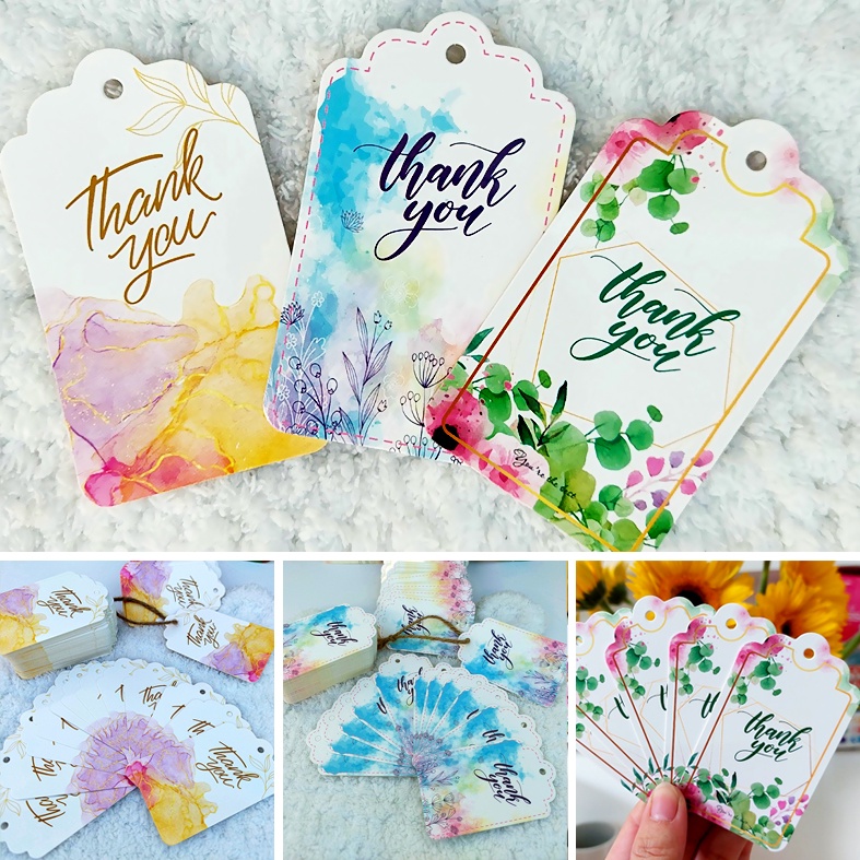 Tag giấy thanks you, thẻ treo cám ơn, mác giấy giấy dày đẹp