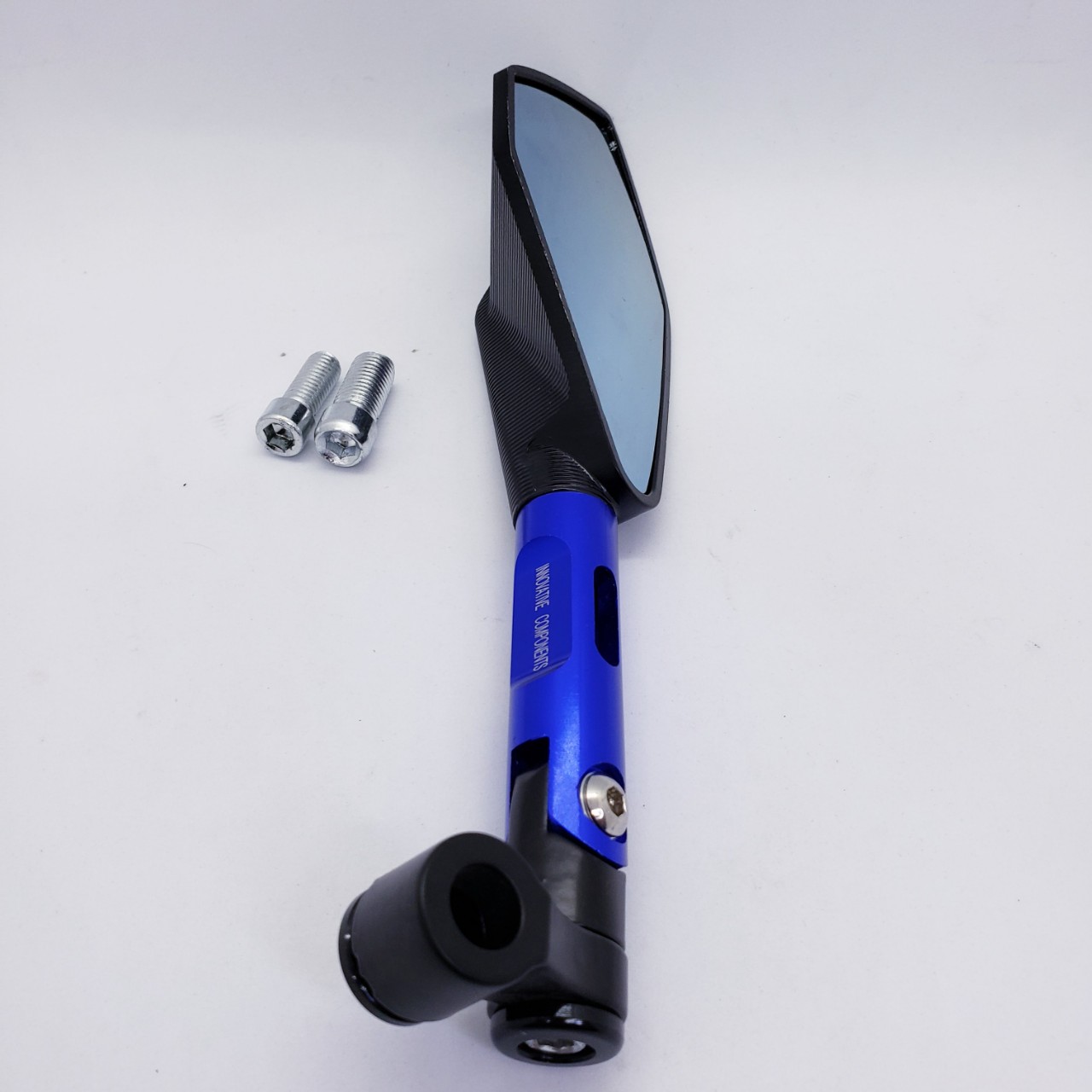 Gương chiếu hậu rizoma 5 cạnh kính xe máy gắn bên trái nhập khẩu cao cấp, màu xanh