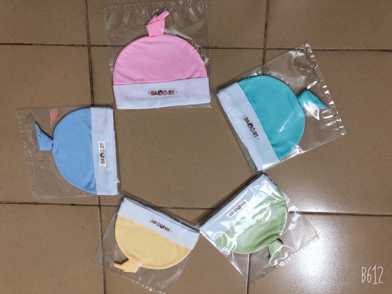 Nón bé sơ sinh viền thun cho bé 0-6th